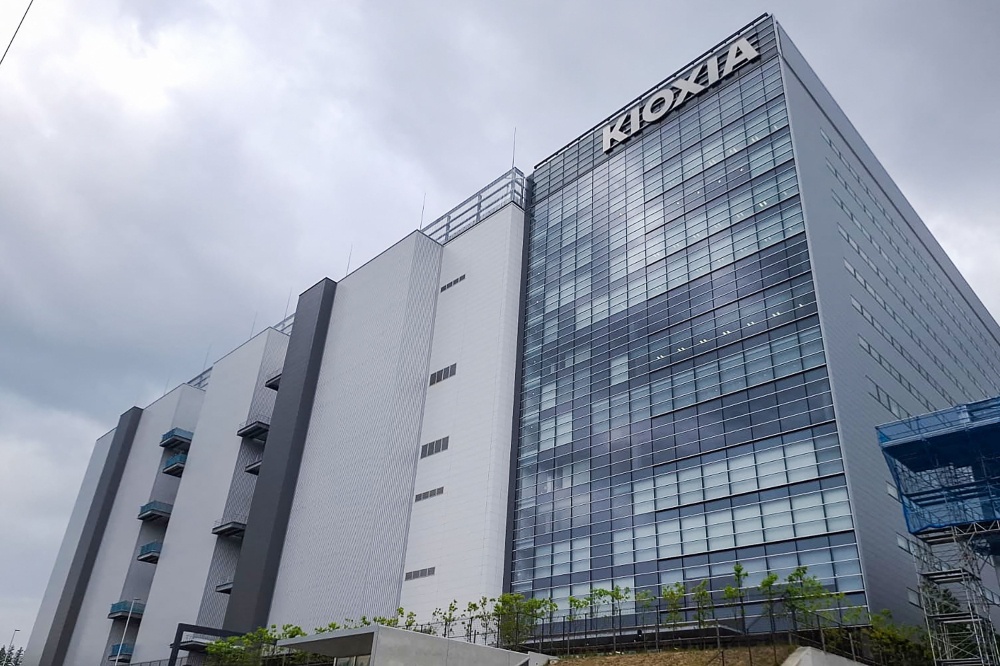 The Kioxia chipmaker factory for artificial intelligence data centres is seen in Kitakami, Iwate Prefecture on July 3, 2026. — AFP pic