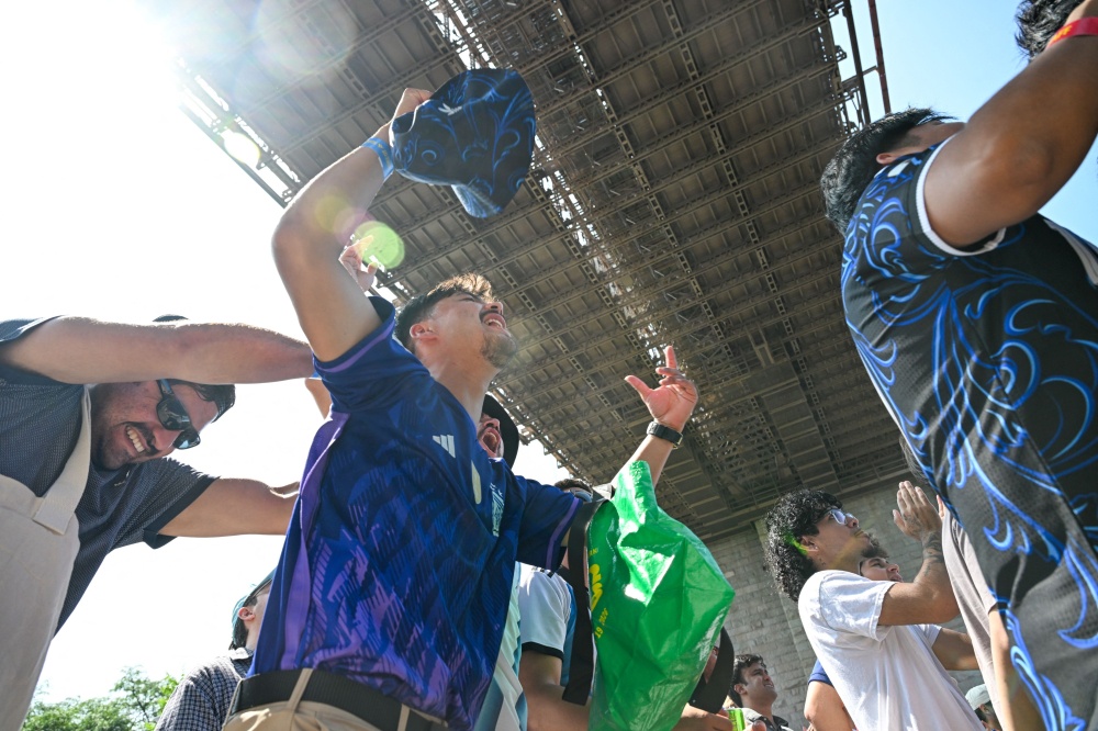 Football fans watch the 2026 World Cup final between Argentina and Spain at an Adidas fan event in Brooklyn Bridge Park. — Getty Images pic via AFP