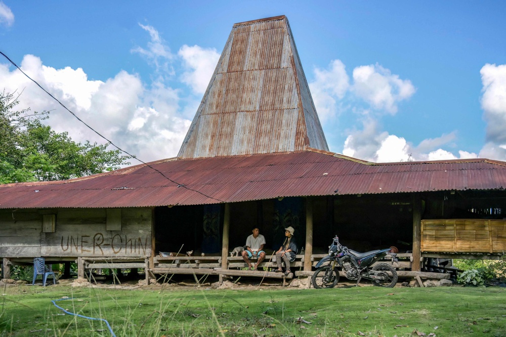 This photo taken on June 23, 2026 shows a traditional Sumba house with its tall central roof at Tanggedu village in East Sumba, East Nusa Tenggara. — AFP pic