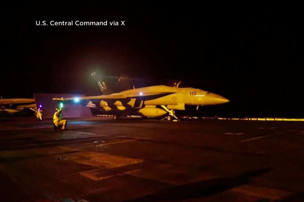 This screen grab from a handout video footage released by US Central Command (CENTCOM) on July 17 shows what the US military says is the latest wave of precision strikes on strategic Iranian sites. — AFP pic/US Central Command Public Affairs handout