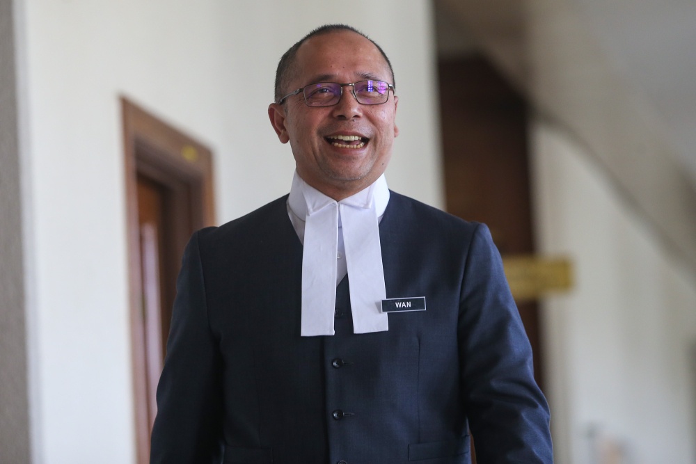 Deputy Public Prosecutor, Datuk Wan Shaharuddin Wan Ladin is pictured at the Kuala Lumpur High Court Complex on March 11, 2026. — Picture by Yusof Isa