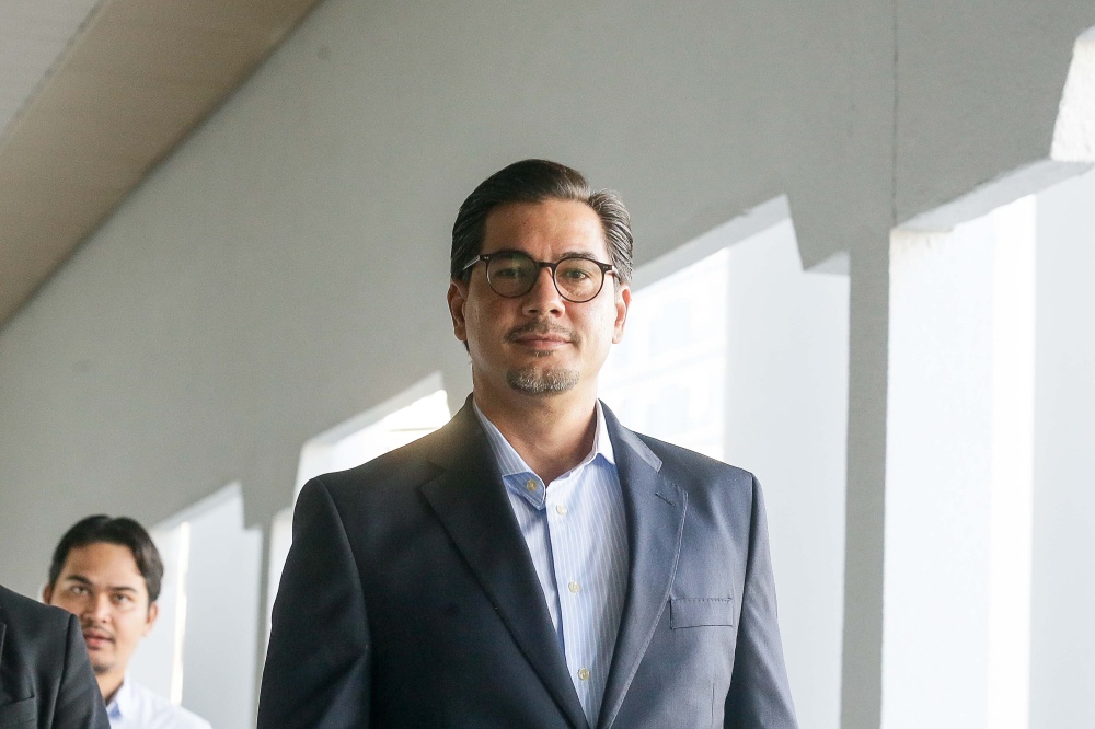 Adam Radlan Adam Muhammad, who was known as Segambut Bersatu deputy chief, is seen here at the Kuala Lumpur court complex on February 16, 2024. — Picture by Sayuti Zainudin