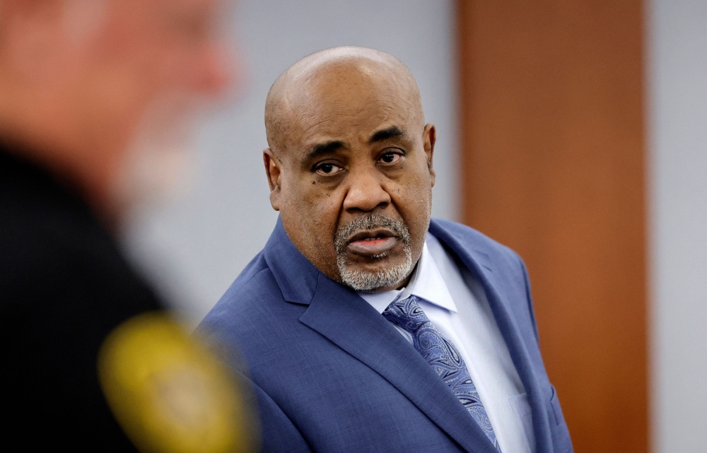 Duane Davis enters the courtroom after a break in his murder trial, related to the 1996 killing of rapper Tupac Shakur, in Las Vegas August 17, 2026. — AFP pic