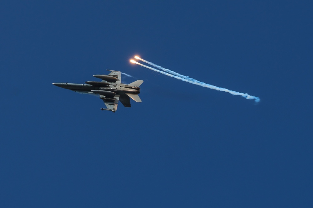 A Royal Malaysian Air Force (RMAF) fighter jet participates in an aerial display during the National Day 2026 parade at Dataran Putrajaya in Putrajaya on August 31, 2026. — Picture by Yusof Isa