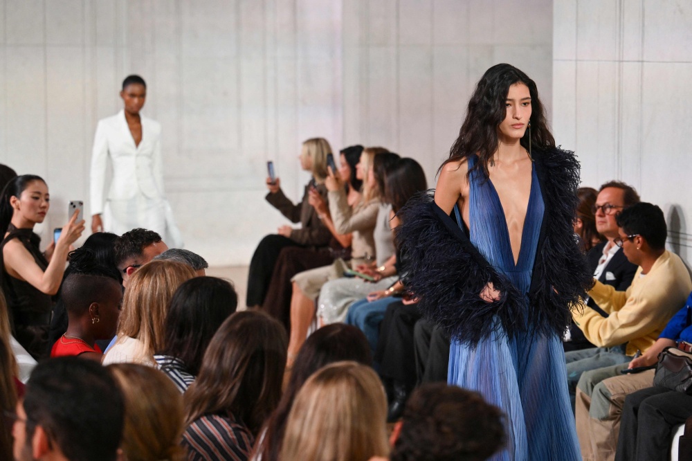 Models walk the runway during the Ralph Lauren Spring 2027 Collection show during New York Fashion Week in New York September 9, 2026. — AFP pic