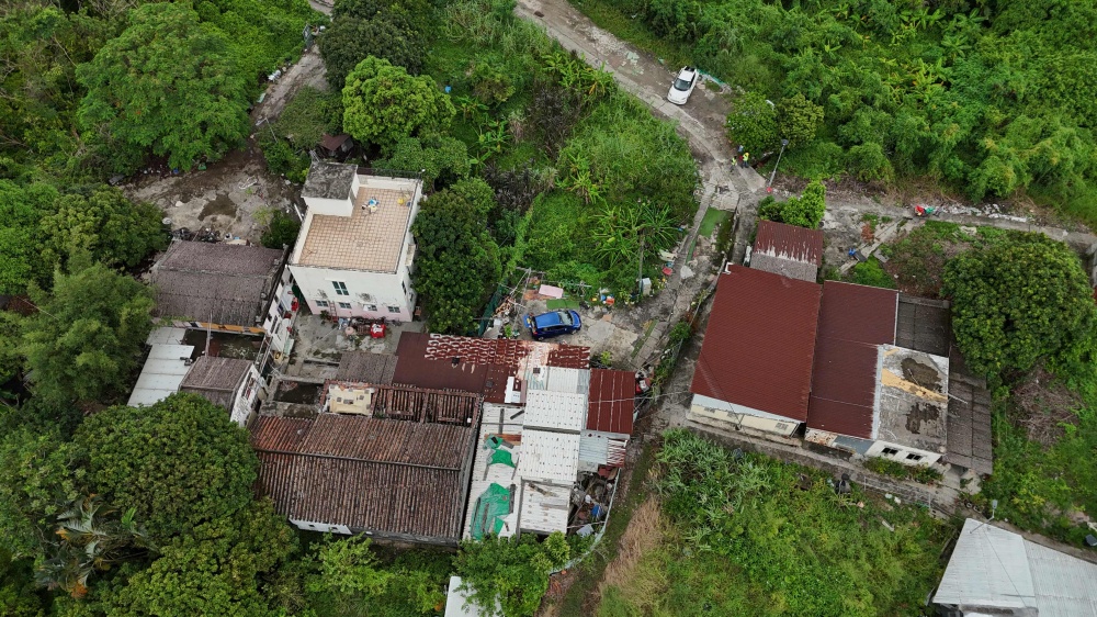 An aerial view of family homes in Tin Sam village near the China border in northern Hong Kong, June 15, 2026. — AFP pic