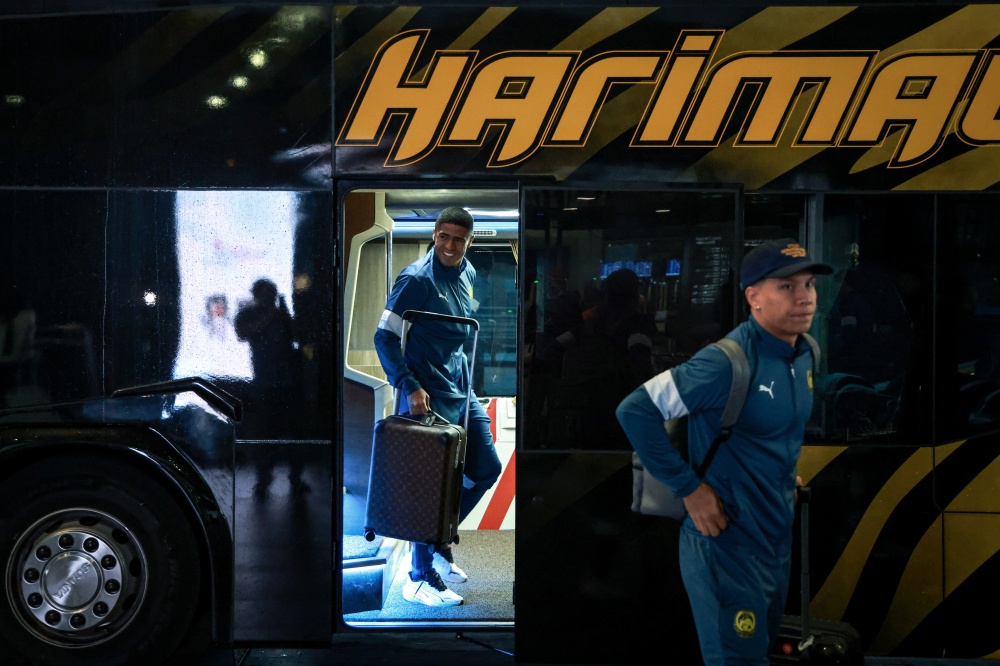 Harimau Malaya forward Bergson Da Silva arrives at Kuala Lumpur International Airport (KLIA) before departing for Jakarta, Indonesia today for the Fifa Asean Cup 2026 Division 1 tournament. — Bernama pic 