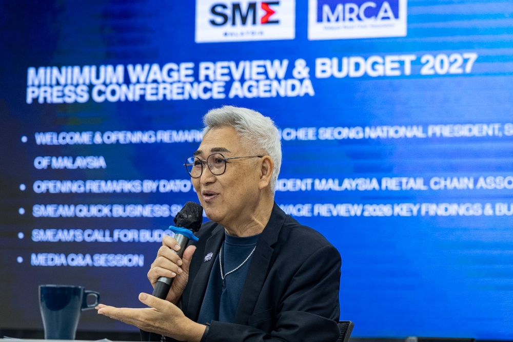 Joining the call for caution, MRCA president Datuk Liew Bin argued that the current business climate is ill-suited for a minimum wage increase, warning that the repercussions would extend far beyond the immediate payroll adjustment. — Picture by Firdaus Latif