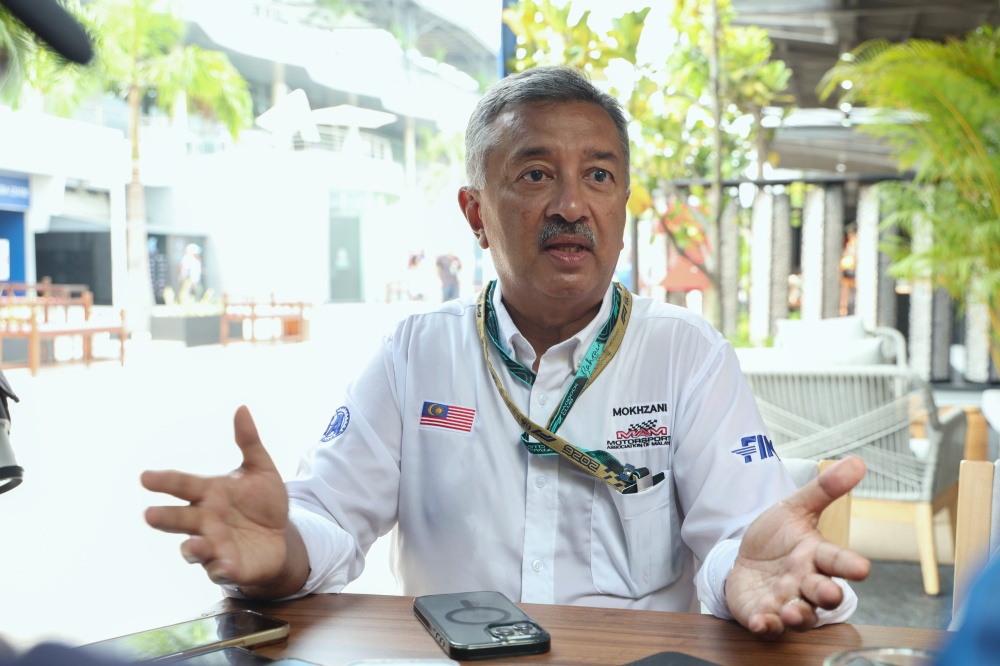 Motorsports Association of Malaysia President Tan Sri Mokhzani Mahathir during an interview on the sidelines of the Formula 1 Gulf Air Bahrain Grand Prix event in Malaysia 2026 at the Sepang International Circuit October 4, 2026. — Bernama pic