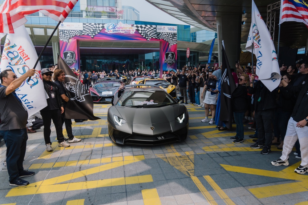 The ‘Konvoi Eksklusif Lamborghini 2026’, organised with Lamborghini Owners Malaysia, saw the supercars flagged off at noon from Putrajaya. — Picture courtesy of Tourism Malaysia