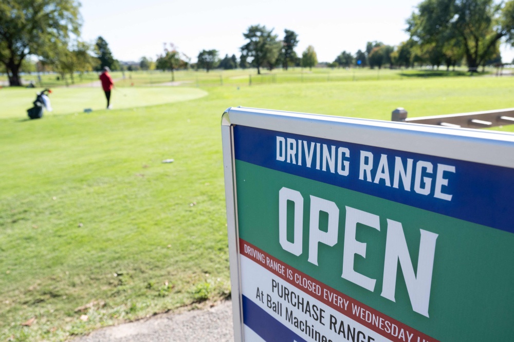 A golfer plays on the course at East Potomac Golf Links near Hains Point in Washington, DC, October 19, 2026. US President Donald Trump on October 18, 2026, unveiled his plans for overhauling a beloved municipal golf course in the US capital, a project already mired in a contentious legal fight. — AFP pic 