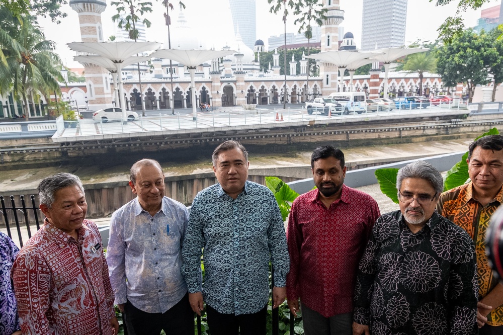 Transport Minister Anthony Loke poses for a picture during the launch of the LRT Masjid Jamek Station Beautification Project in Kuala Lumpur October 22, 2026. — Picture by Firdaus Latif