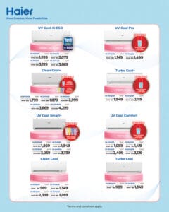 Image from: 热到顶不住？现在够买 Haier 冷气，有机会赢取「免费 1 年电费」！