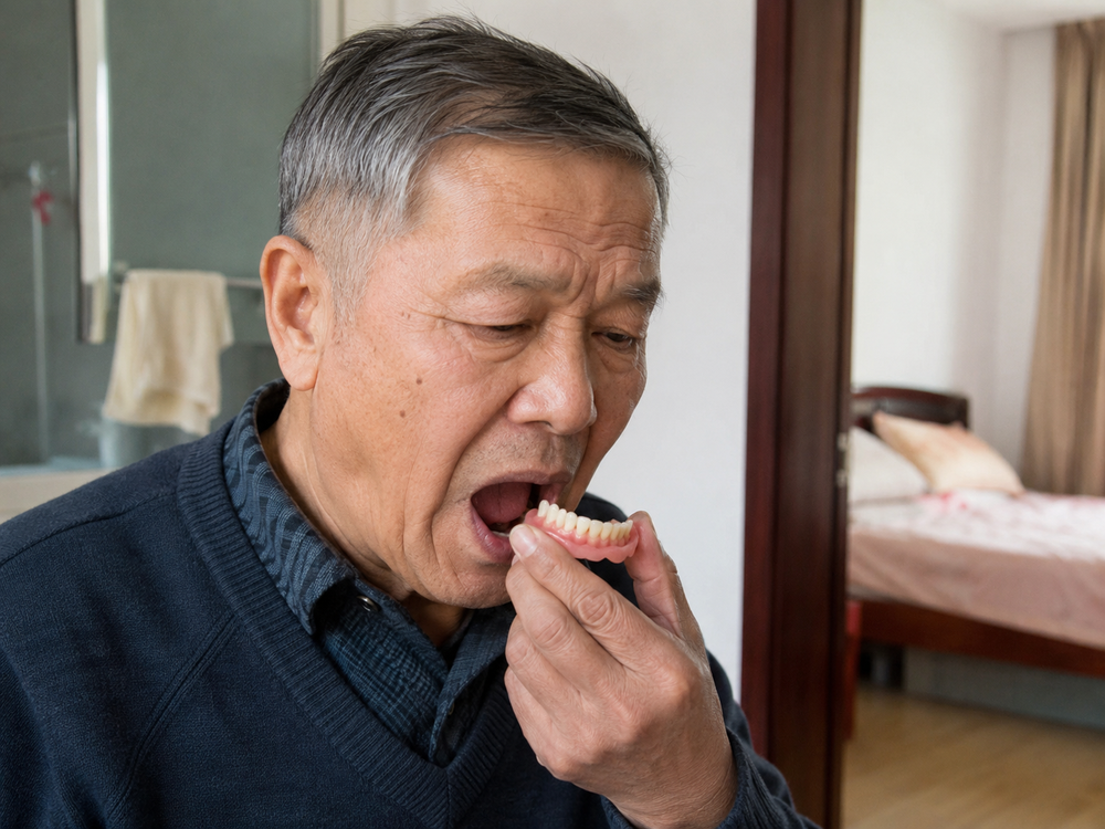 Image from: 睡觉误吞2颗假牙!65岁男子假牙一路掉进大肠,医生伸入120cm才顺利取出!