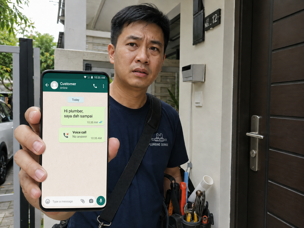 Image from: WhatsApp看不到电话号码更麻烦！大马水喉佬要找顾客找不到！