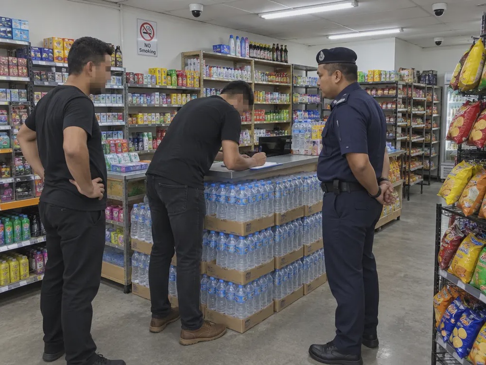 Image from: 执照被取消还照做!槟市厅雷霆行动,外籍人士店铺当场遭查封