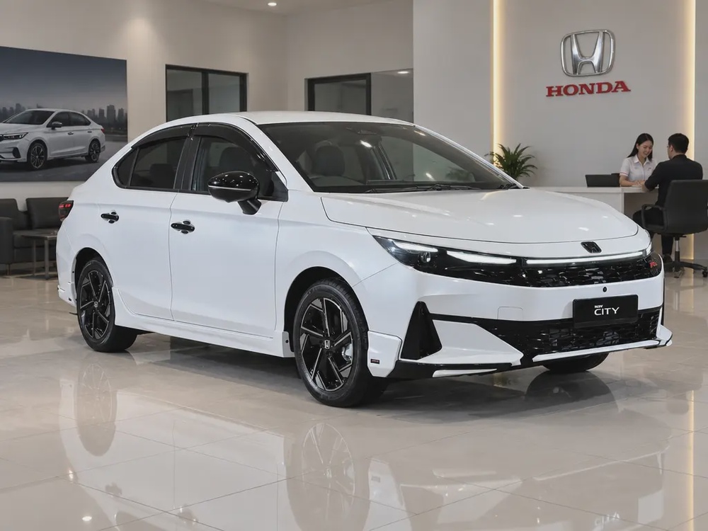 展厅内的2026 Honda City混动RS示意车