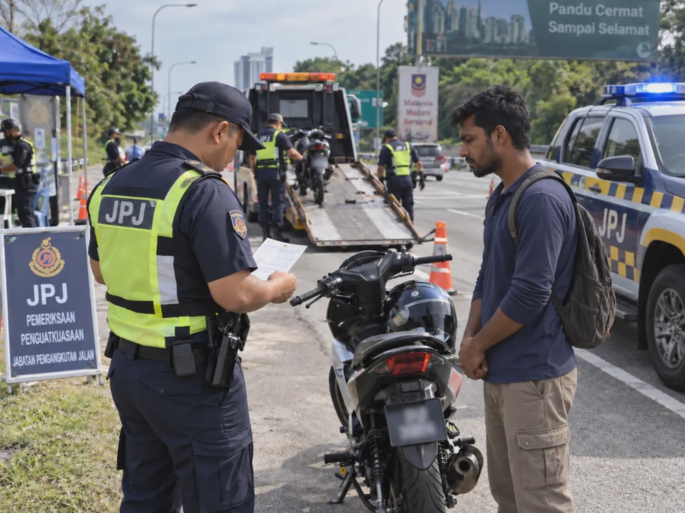 Image from: 大马车主注意!月租摩托RM100给无驾照人士,最高罚RM10,000+扣车!