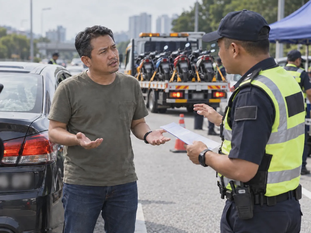 Image from: 大马车主注意!月租摩托RM100给无驾照人士,最高罚RM10,000+扣车!