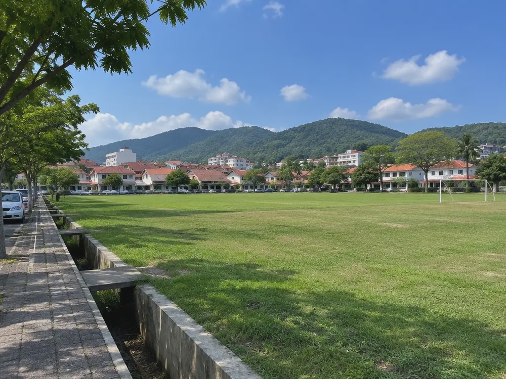良好空气环境的示意画面,远处建筑与山丘轮廓清晰可见。