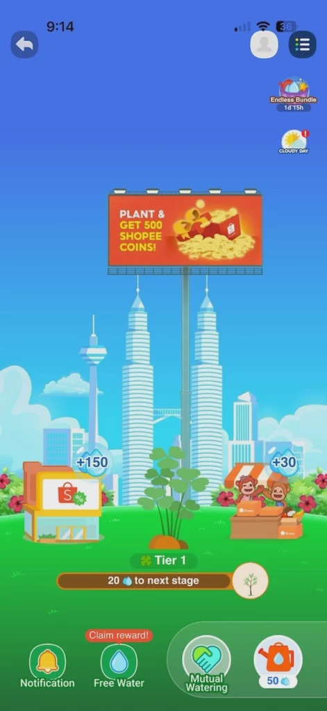 Mobile app gamification example with rewards, coins, and user engagement features