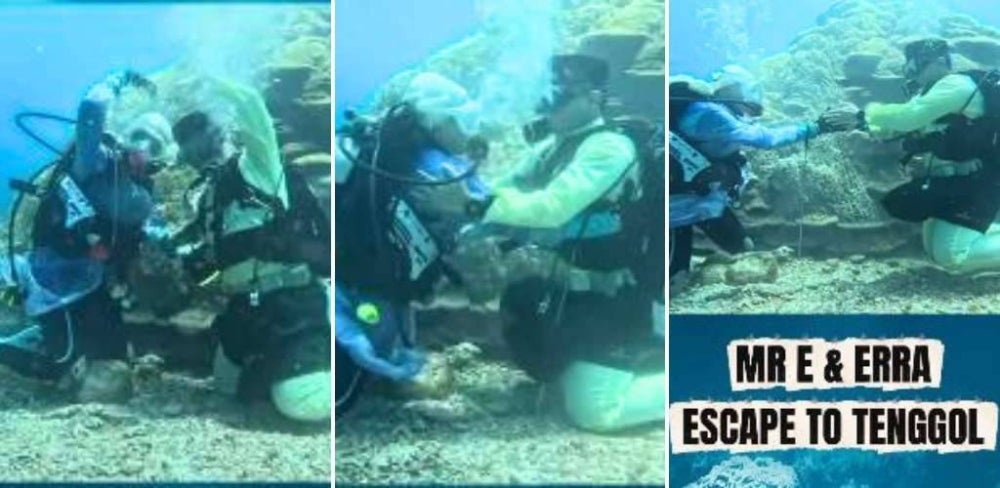 Image from: Raya Underwater! Erra Fazira & suami cipta kenangan luar biasa, buat ramai teruja- ‘Bermaafan di dasar laut, rare betul’