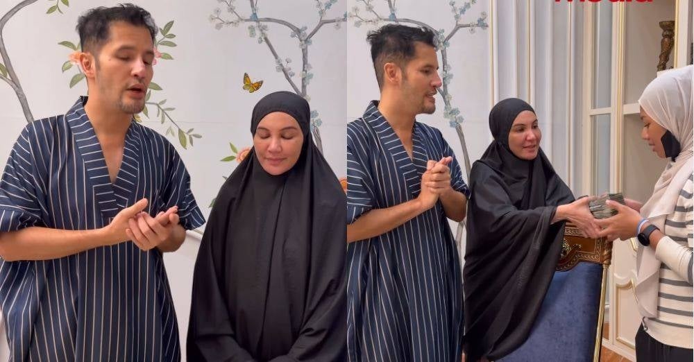 Image from: Azar Azmi tergamam, menitis air mata terima wang RM40,000 daripada Alif Syukri. 'Saya hanya diajak makan...'