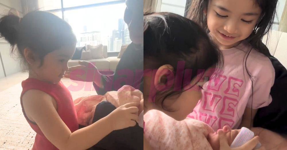Image from: 'Satu lagi kebahagiaan keluarga…' Izara Aishah, Adib Khalid perkenal puteri ketiga, Tahara Alima