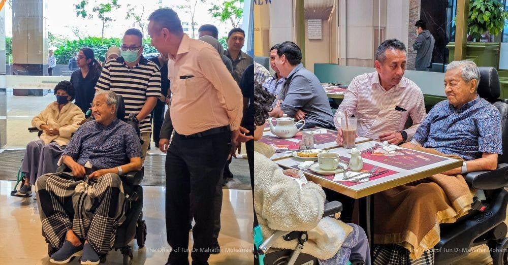 Image from: 'Macam tak ada kaki…' Tun M kongsi keadaan terkini selepas 3 bulan insiden jatuh