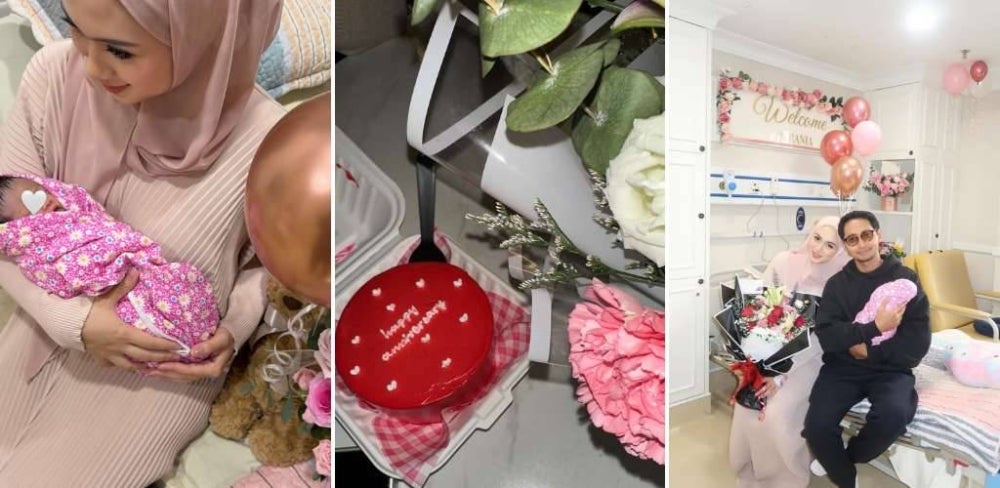 Image from: Hadiah terindah setahun kahwin, Sufian Suhaimi timang anak, netizen kagum jaga privasi tanpa 'gender reveal'- 'Know-know dah jadi ayah'