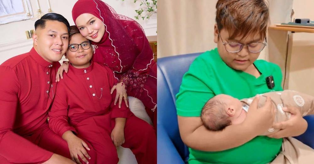Image from: 10 tahun menanti, Bella Park kongsi momen anak sulung teruja jumpa adik baharu, layanan nenek tiri sentuh hati warganet