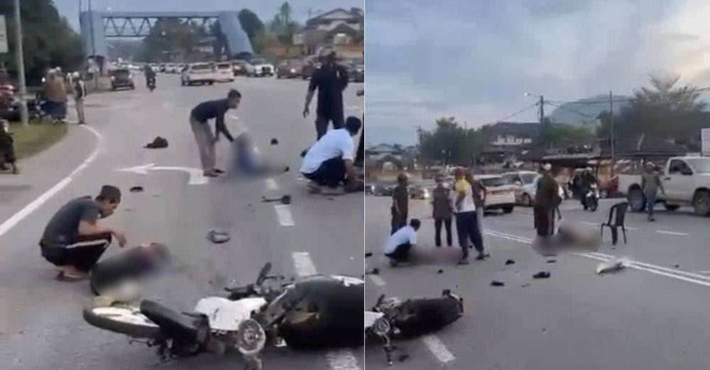 Image from: Ibu sedih 4 kali pengsan, anak cucu terbaring atas jalan, paha anak perempuan dipotong elak komplikasi. 'Tak nak ke sekolah rupanya petanda, gerak lewat, tak sempat sarapan'
