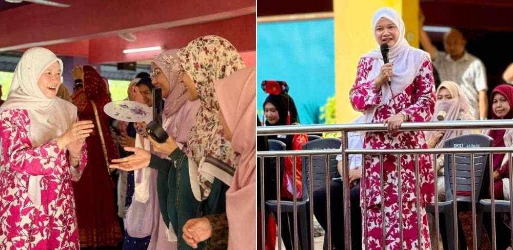 Image from: 'Selamat hari lahir mama, rindu!' - Cuba trend pakai baju mak, perkongsian Fadhlina Siddiq sarung kurung pink arwah ibu bikin sebak