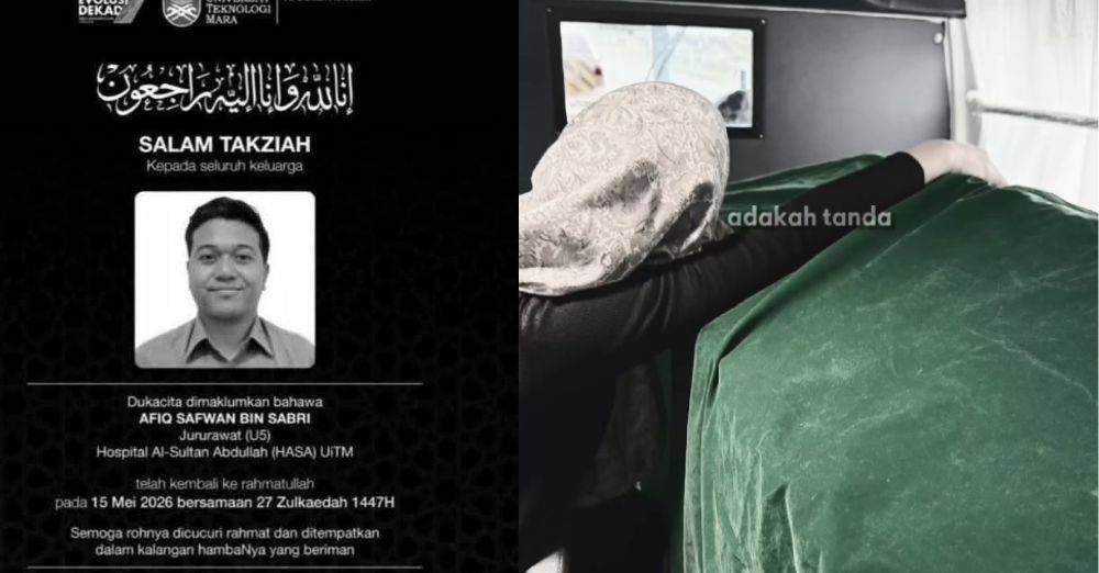 Image from: 'Pagi tu dah pesan naik kereta...' Isteri luluh suami pergi selamanya akibat rempuh treler, 3 anak kecil hilang tempat bergantung