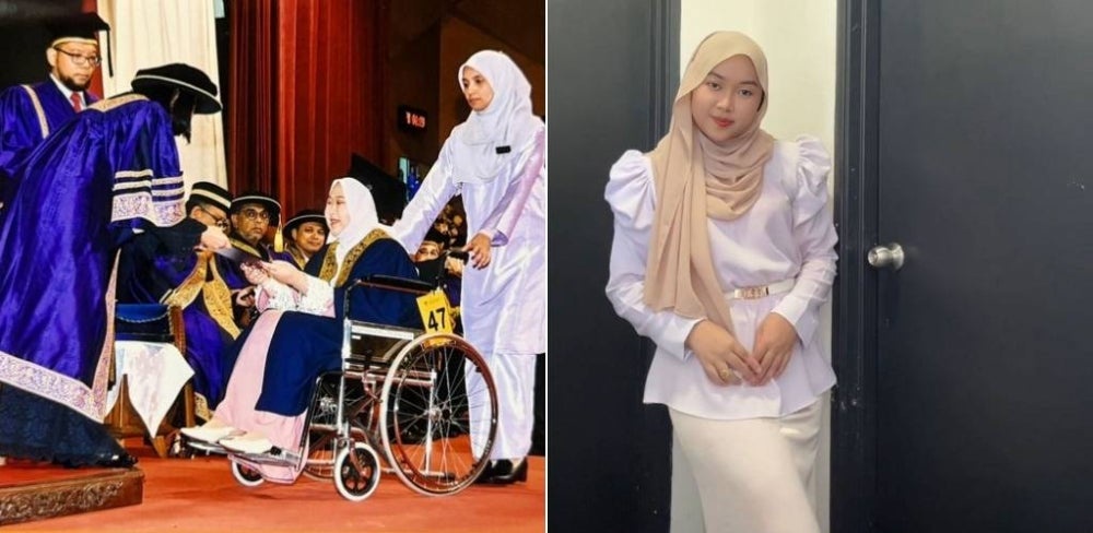 Image from: Saraf mata kanan rosak, buah pinggang bocor akibat SLE, Izzati tukar katil wad hospital jadi studio mini demi segulung kejayaan