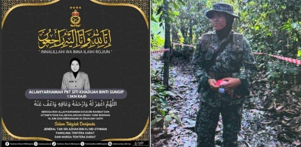Image from: 'Dia adik paling kuat...' – Kakak kongsi sisi arwah Prebet Siti Khadijah, impian sambung perjuangan abah sebagai tentera berakhir duka