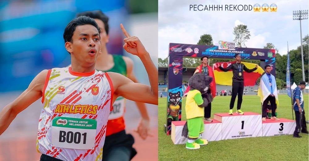 Image from: Bukan biasa-biasa! Anak sulung Rita Rudaini pecah rekod lari berpagar MRSM. 'Terus rendah diri, berlari & cipta sejarah'