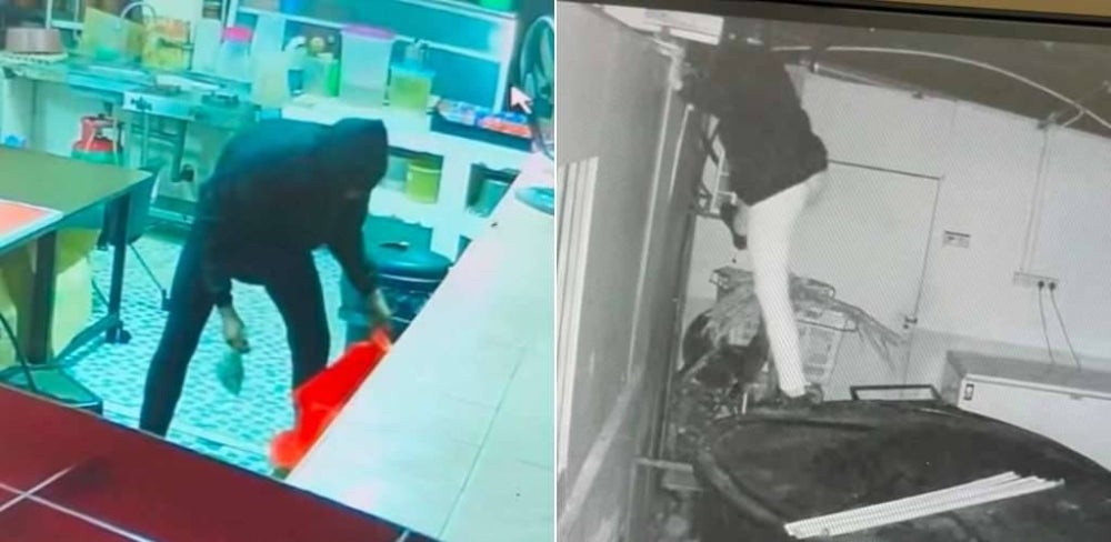 Image from: Plot twist betul! Pencuri pecah masuk dua kali premis Fazren Rafi, siap tinggal limau purut, garam – 'Kena santet ke ni?'
