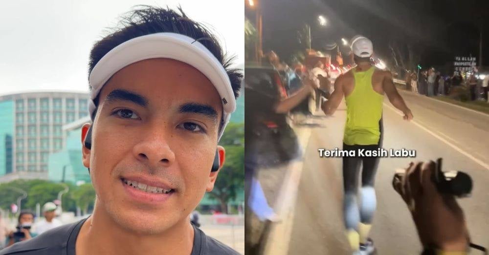 Image from: Sebak & terharu! Berlari 170km demi Muar, Syed Saddiq berjaya kumpul RM54,692 hari pertama