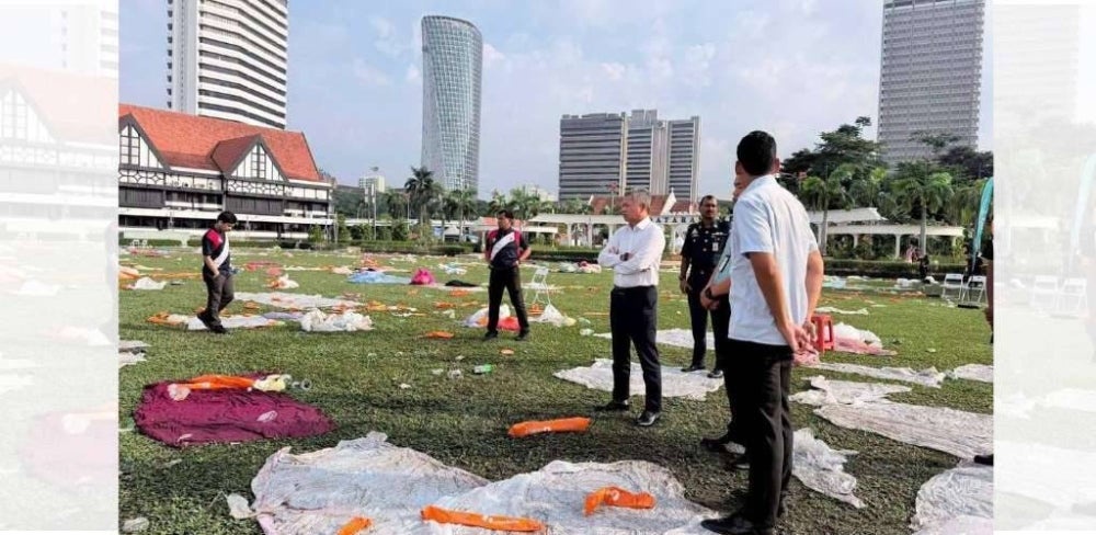 Image from: 'Kuala Lumpur ialah rumah kita' – Hannah Yeoh kecewa Dataran Merdeka dicemari sampah, ingatkan rakyat tanggungjawab bersama