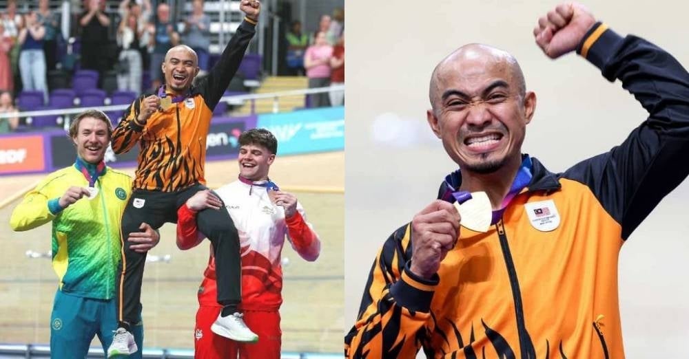 Image from: Azizulhasni Awang raih emas Sukan Komanwel Glasgow 2026, isteri bangga selepas penantian 16 tahun berakhir -'Inilah penamat terbaik perjalanan awak’