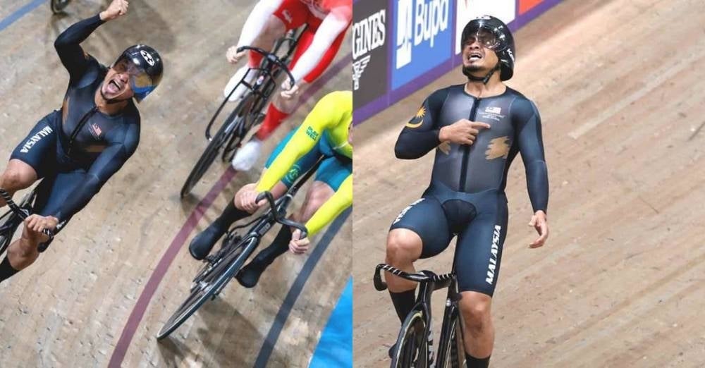 Image from: Azizulhasni Awang raih emas Sukan Komanwel Glasgow 2026, isteri bangga selepas penantian 16 tahun berakhir -'Inilah penamat terbaik perjalanan awak’
