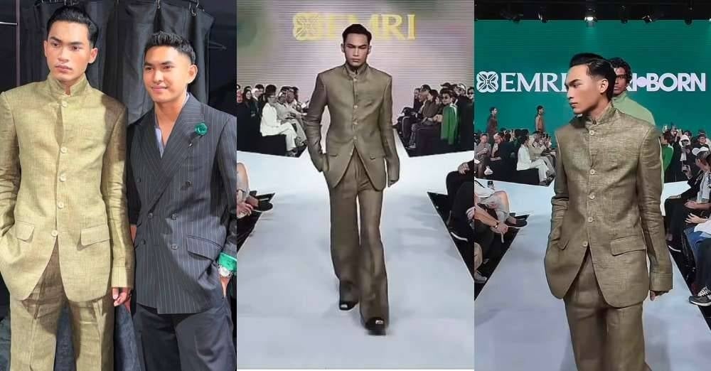 Image from: Bukan sekadar penyanyi, Hussain kini curi perhatian dengan pesona model di KLFW - ''Manly' dan maskulin betul dia berjalan'