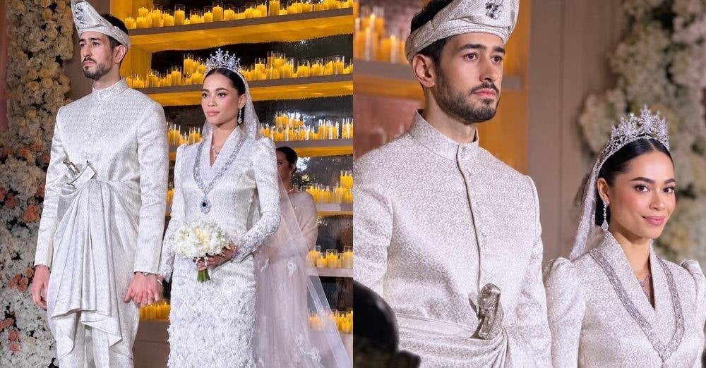 Image from: Berseri-seri pengantin diraja! Tengku Puteri Ilyana kini bergelar isteri Christopher Lionel Froggatt