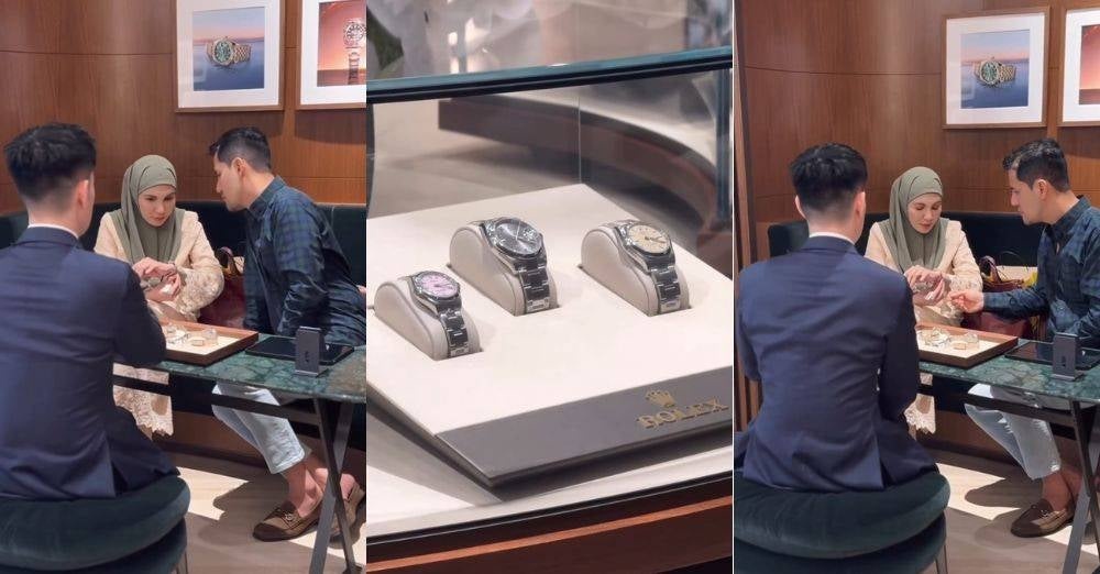 Image from: 'Terima kasih kerana masih ada' – Aliff Syukri hadiahkan jam tangan Rolex, Shahida titip pesan menyentuh hati sempena 19 tahun perkahwinan