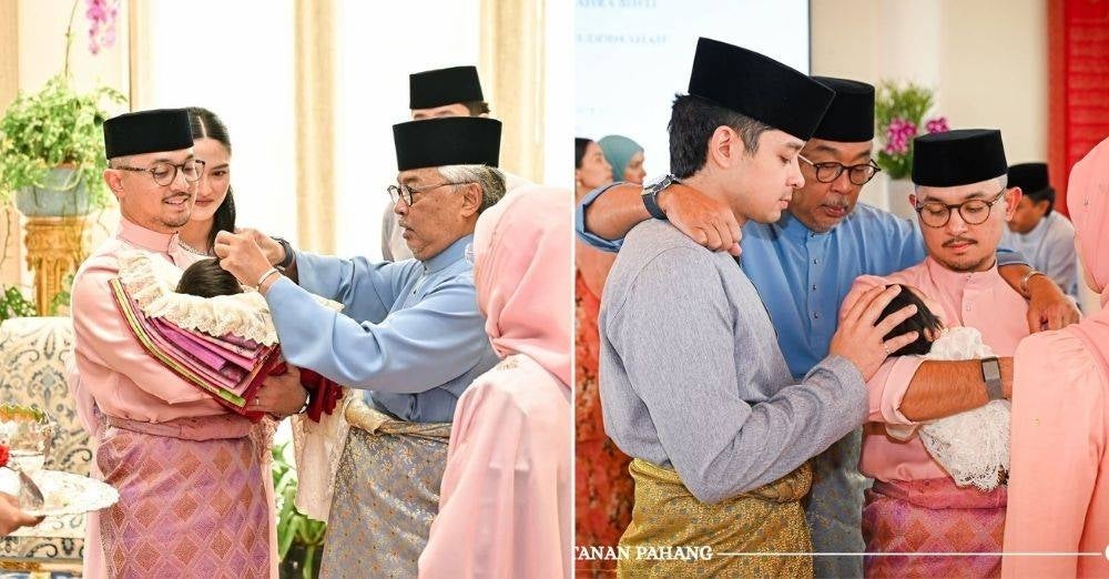 Image from: Berandam surai Tengku Nadine Amina Zahra cucunda Sultan Pahang, Tengku Ampuan Pahang berlangsung penuh adat