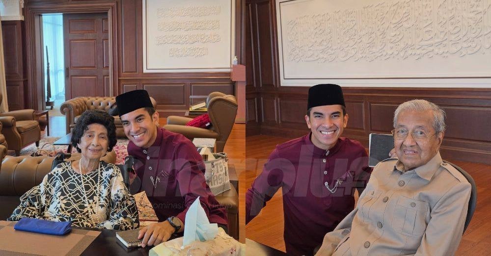 Image from: Syed Saddiq hantar sendiri kad kahwin kepada Tun M, sempat minta petua rumah tangga. 'Tetamu paling senior, muda di hati'