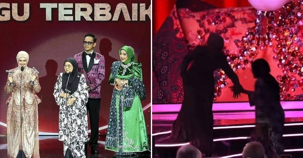 Image from: Pimpin tangan Habsah Hassan ke pentas, adab Siti Nurhaliza buat Nourul Depp kagum - 'Rezeki ibu yang melahirkan, tuah suami memiliki'