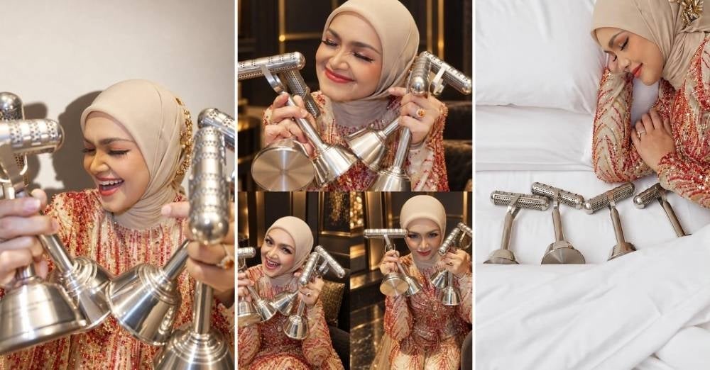 Image from: Pimpin tangan Habsah Hassan ke pentas, adab Siti Nurhaliza buat Nourul Depp kagum - 'Rezeki ibu yang melahirkan, tuah suami memiliki'