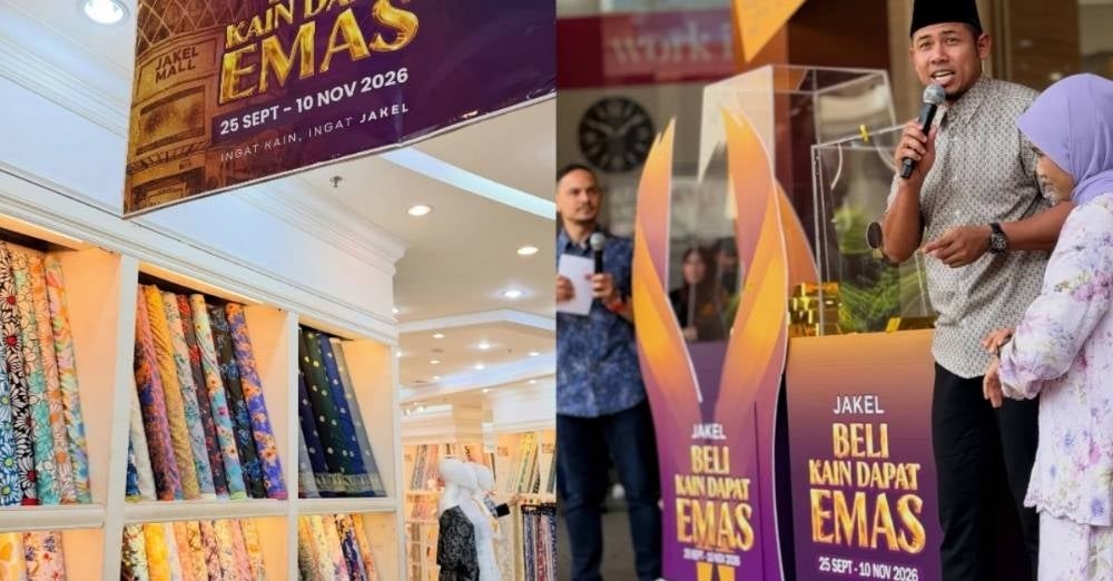 Image from: Bukan sekadar kain, ada kejutan emas di sebalik kempen ini, Elly Mazlein dan Nabil Ahmad turut meriahkan suasana